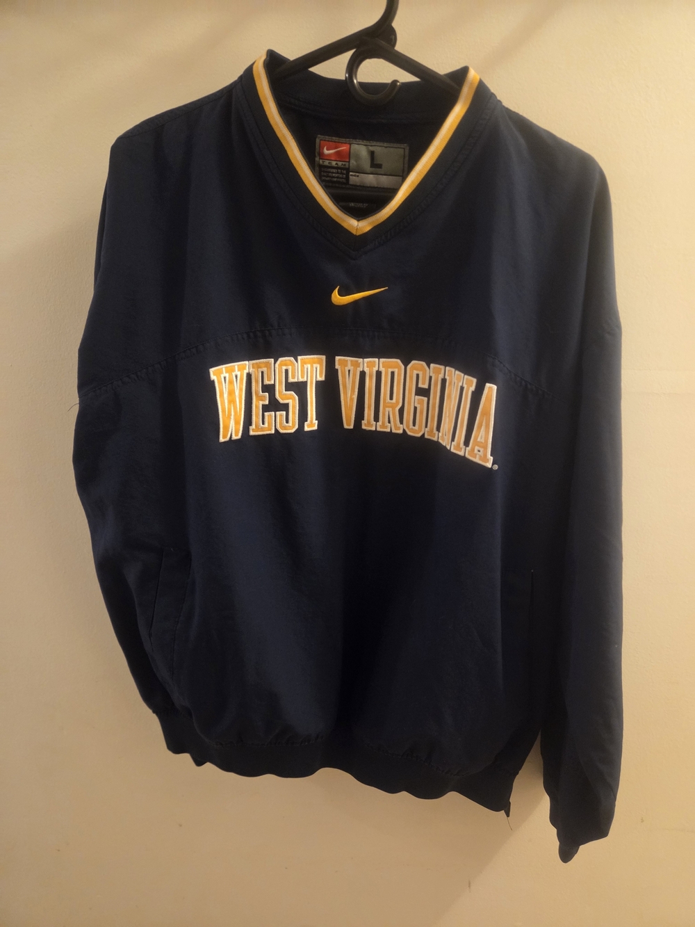 Nike Team West Virginia Pullover Blue Size Large Like New